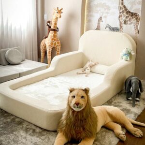 Cama Montessoriana Solteiro Linho + Colchão Grátis - [SÓ HOJE]