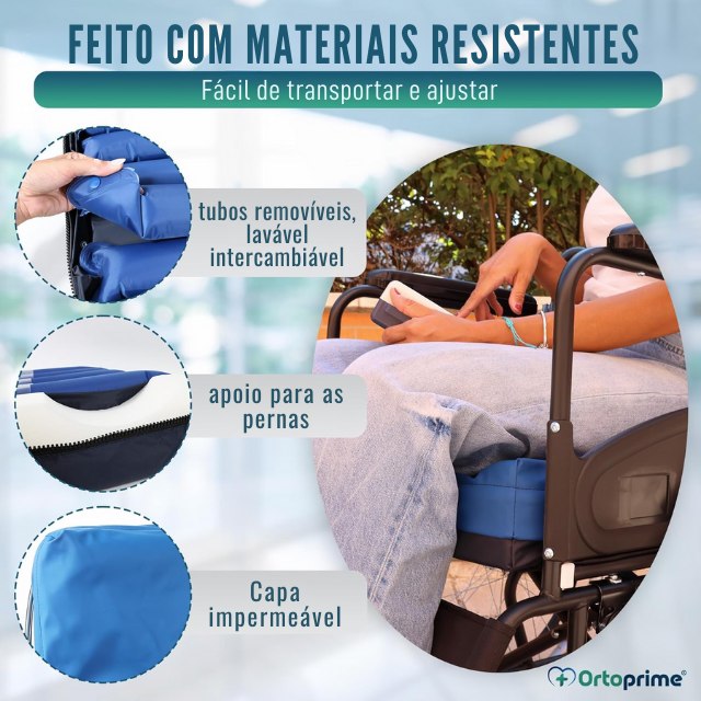 Almofada Antiescaras de Ar com Compresor | Almofada Cadeira de Rodas